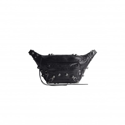 BALENCIAGA MEN'S LE CAGOLE BELTPACK MEDIUM IN BLACK 742014210KR1000 (38.9*19.8*9.9cm)